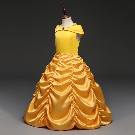 Girls Beauty and the Beast Belle Princess Dress Cosplay Dress W