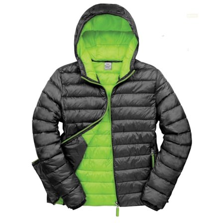 Result Urban Mens Snow Bird Padded Jacket M Svart/Lime