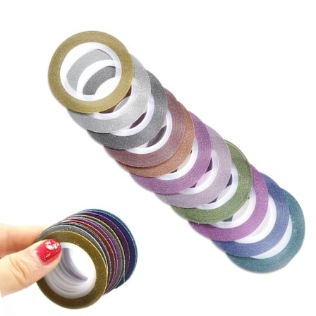 Glittrig striping tape, nageltejp