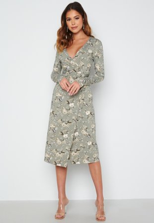 BUBBLEROOM Wrap Midi Dress Klær