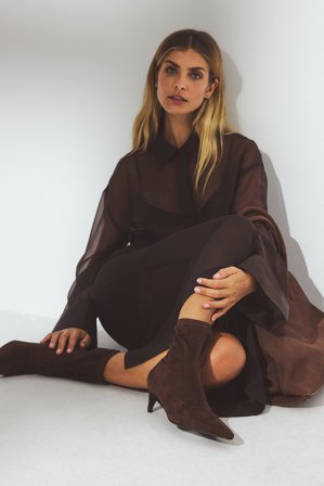 NA-KD Stiefeletten aus Kunst-Wildleder - Stiefel - Braun - EU 37