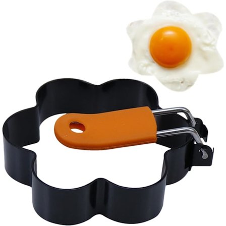 Non-Stick Eggringer i Rustfritt Stål - Stekeringer for Stekepanne, Frokostmuffins, Sandwich- og Pannekakemaker, Camping