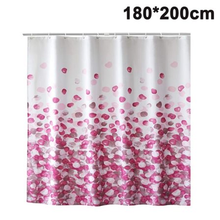 Suihkuverho Anti-homehtuva Suihkuverho, Vaaleanpunainen, 180x200cm