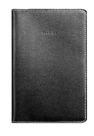 Burde Kalender 2026 Prestige svart konstläder spiralb Kalendrar 14x9,4x1,4