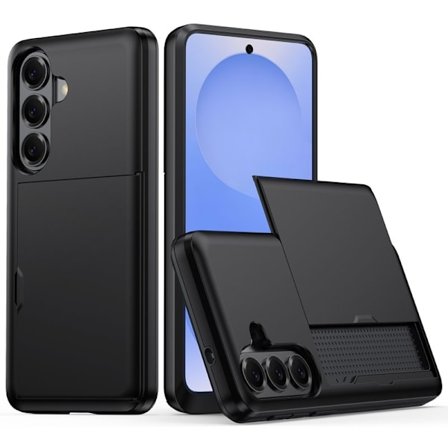 AMORUS Mobilskal till Samsung Galaxy S26 / S26 Pro Plast Med Kortfack - Svart