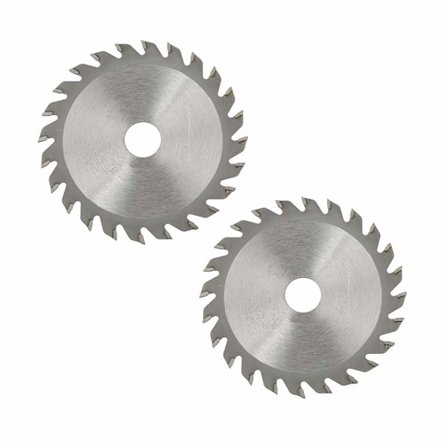 2-pak 24-tands hårdmetalbestykkede rundsavsklinger til træskæring 7,5 x 1 cm