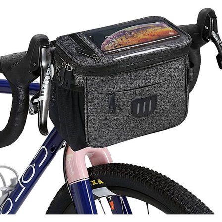 5l cykelkurv forreste taske, vandtæt cykelkurv taske med touchscreen forreste cykel taske