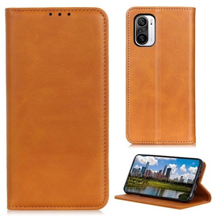 Äkta läder Xiaomi Mi 11i / Xiaomi Poco F3 / Xiaomi Redmi K40 / Xiaomi Redmi K40 Pro / Xiaomi Redmi K40 Pro Plus fodral - Brun