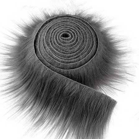 9x150 cm Tekoturkisnauha Tee-se-itse-vaatteet Ompele Fluffy Trimming S Tummanharmaa 9cm*150cm