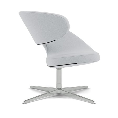 Varier Furniture Peel Club - Grey Wool - Chrome base