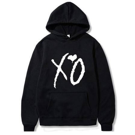 Hip Hop höst / vinter Hooded tröja XO kärlek mönster stil 1 L