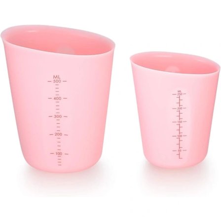 2 stk Silikon Målekopper, 250/500ml Blandekopper med Skala, Målekopp for Epoksyharpiks Støping, Håndverk, DIY Hjemmelaget