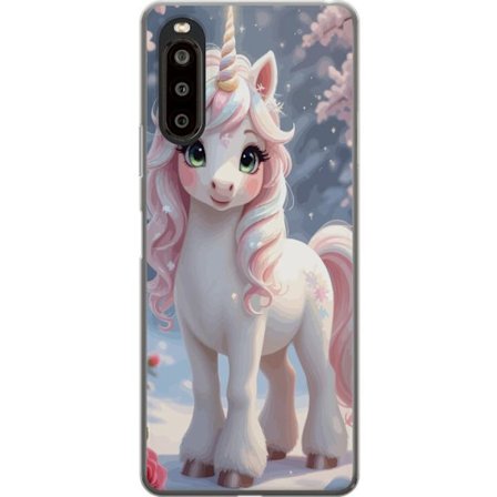 Yhteensopiva Puhelinkuori Sony Xperia 10 II Minimalistinen glitch-typografia tekstillä cute but psycho neon-maisessa väriefektissä