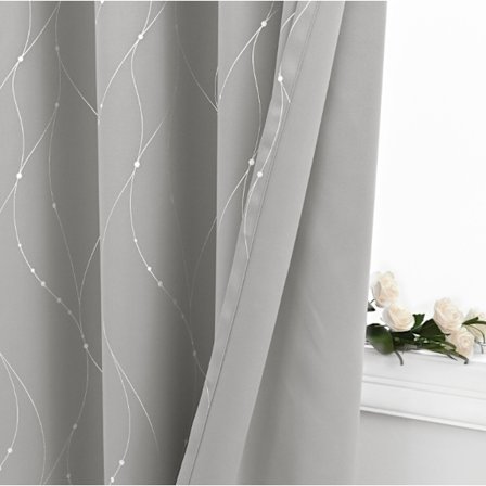 Grå mørklægningsgardiner med ringe 100x200 cm bølgemønster teksturerede vinduesgardiner til soveværelse stue en panel