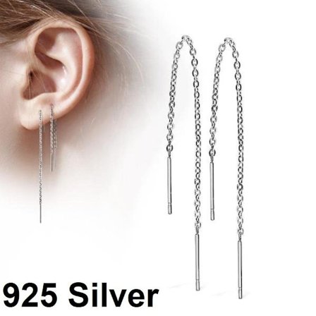 1Par Fallande Örhängen i 925 Sterling Silver