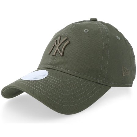 New Era - Verde unconstructed Gorra - New York Yankees Womens League Ess Midi 9TWENTY Olive Dad Cap @ Hatstore