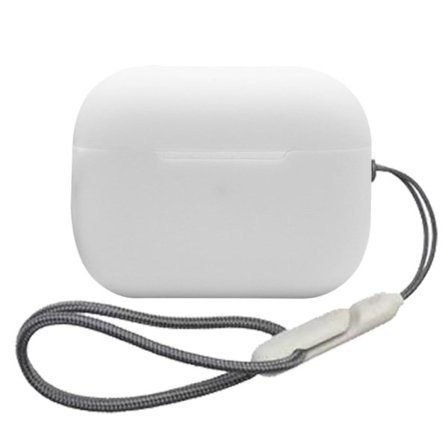 AirPods Pro 2 silikonfodral med nyckelband - Vit