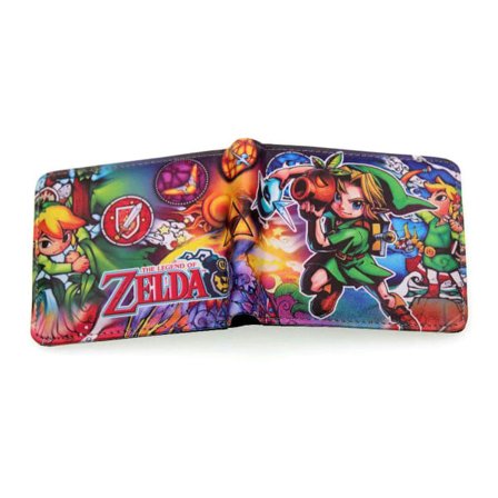 Zelda Legend Anime Tegnebog Bifold Kort Tegnebog Pung med Møntlomme