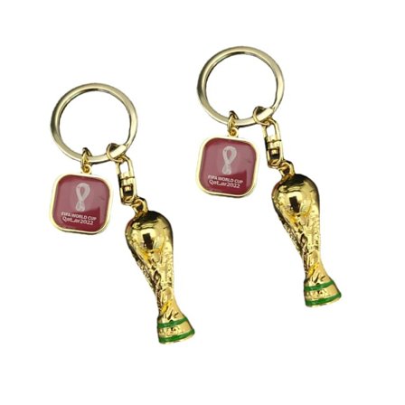2PCS Porte-clés trophée 3D de la Coupe du Monde de la FIFA 2022