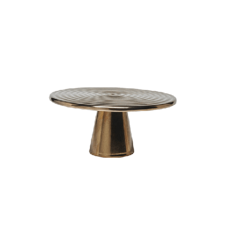 Dutchdeluxes Tårtfat Platinum 25ø Serveringstillbehör Unisex Guld M