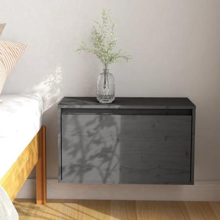 Vidaxl Väggskåp 60x30x35 Cm Massiv Furu Grå Grå