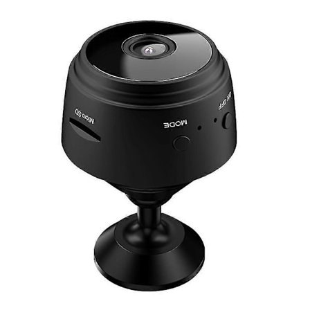 Hemlig kamera för hemövervakning, trådlös WiFi-kamera för inomhusbruk, svart LGL