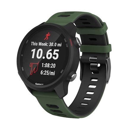 Garmin Forerunner 245 / 645 / Vivoactive / Vivomove ranneke silikoni Military