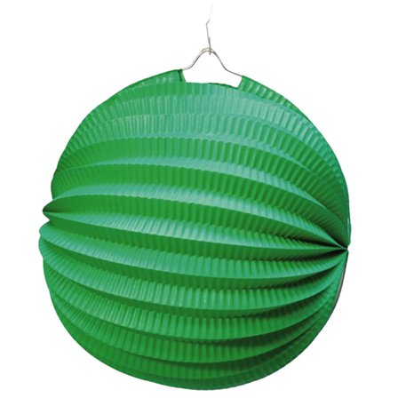 Papirlanterne Rund Grøn