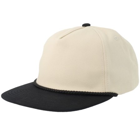 Equip - Beige snapback Czapka Z Daszkiem - Stone/Black Mid Golfer Snapback @ Hatstore