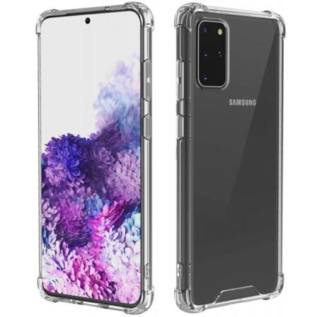 Samsung S20 Plus iskuja vaimentava silikonikotelo Shockr Transparent