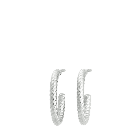 Edblad Rope Creoles S Steel Smycken & klockor Dam Grå ONESIZE