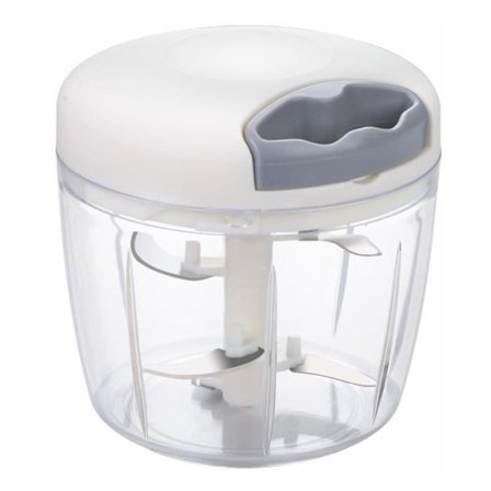 900ml Mini Manuel Hakker med 5 Rustfri Stålblade, Løg- og Grøntsagsskærer, Manuel Kødhakker, yd