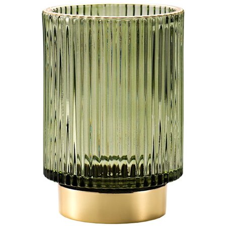 Sminkborsthållare Organizer, Kristall Kosmetisk Sminkborste Glasborste Förvaringshållare, Vintage Make Up Borste Kopp Penna Blyertshållare randig vas 