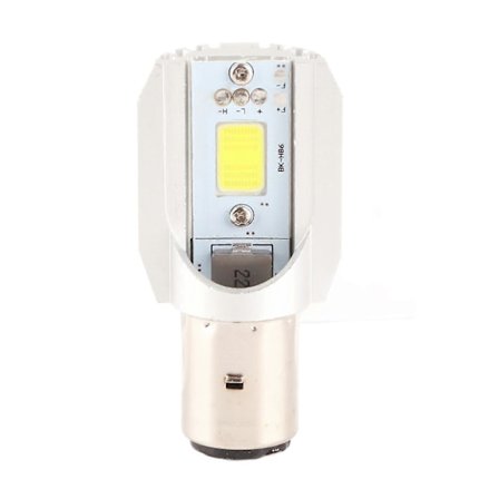 BA20D Motorsykkel LED Frontlyspære Høy/Lav Lysstråle COB Scooter Frontlykt