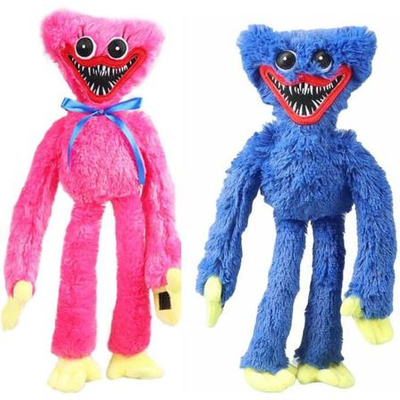 Poppy Playtime Huggy - Myk leketøy, 40 cm - Julegave (blå + p