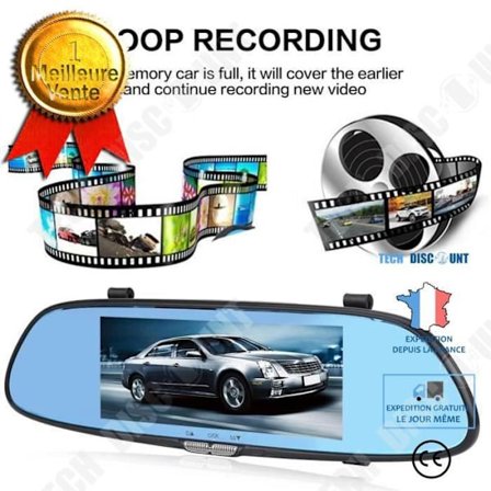 TD Auton Takakamera 7 tuumaa, Auton Taustapeili Kosketusnäyttö, Yönäkö 1080 P Full HD / Korkea laatu