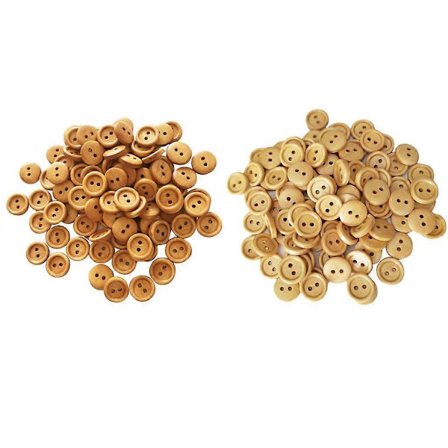 200 Stykker Blandede Træknapper 2-Huller Syning Scrapbooking Dekorationer
