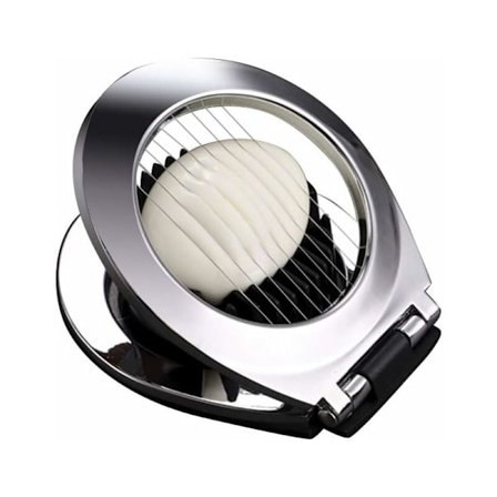 Æggeskærer i rustfrit stål med 2 i 1 holdbare metalskiver