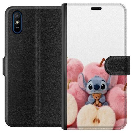 Kompatibelt Lommeboketui til Xiaomi Xiaomi Redmi 9A Fargerikt kollasj med futuristiske jente grupp karakterer, hjerter og glitter i moderne pop og k p