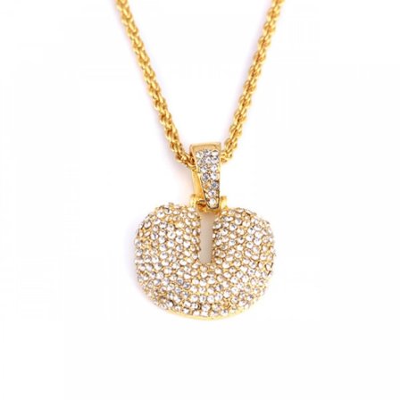 Guld bokstavskedja halsband för kvinnor personligt initialt namn halsband män rostfritt stål repkedja