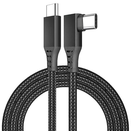 Link-kabel til Oculus Quest 2 Hurtig opladning og dataoverførsel USB C 3.2 Gen1 5 Gbps PD-overførselsladekabel VR-headset Link-kabel Sort 6M