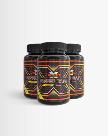 Fettförbränning - 3 x 120 kapslar - Jacked Ripped Caps - Med Koffein