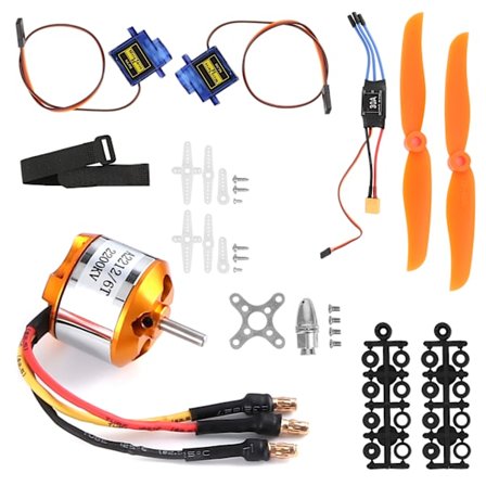 RC Fjernstyrt Fly 2212 KV2200 Motor 6035 Propell Servo 30A ESC XT60 Sett