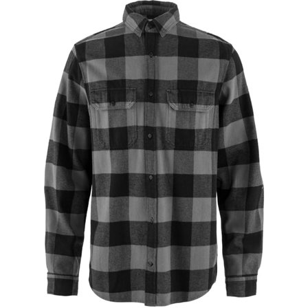 Fjällräven Övik Heavy Flannel Skjorte L - male - Black-Grey - Skjortes