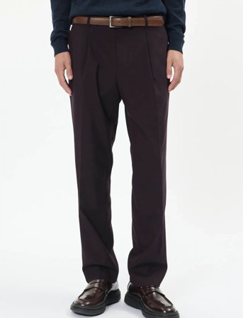 Matinique Maweller Pleat Pant - Burgundy - 48 x 87