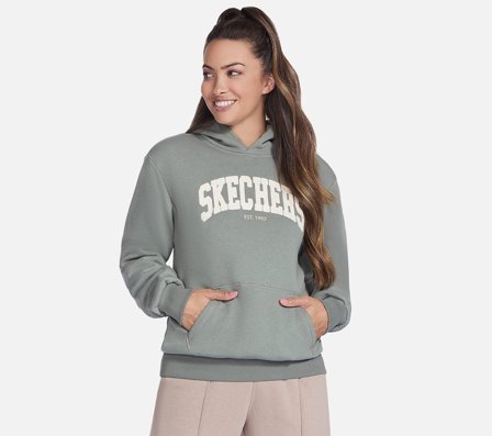Skechers, SKECH-SWEATS Destination Hoodie, S, Natur, Dame