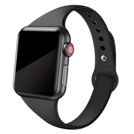 Smalt Apple Watch Silikonarmband 38/40/41 Svart