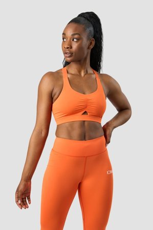 ICANIWILL - Scrunch Adjustable Sports bra Orange - Dames - sportkleding van ICIW