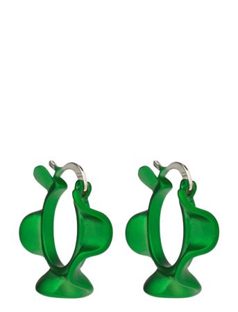Ney Accessories Jewellery Earrings Hoops Grøn Mango