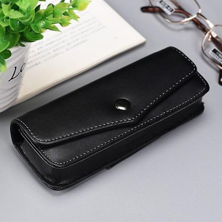 Nyt eksklusivt bælte, bærbar brilleetui i okselæder, herre, bærbar læderlæsebrille opbevaringsboks, telefontasker, værktøjskasser